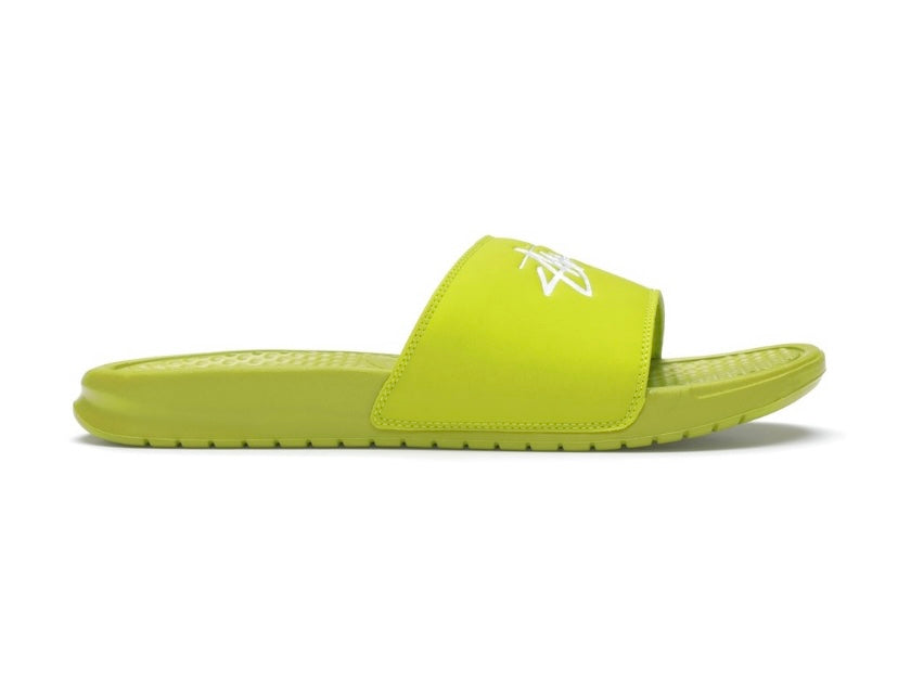 Nike x Stussy Benassi slides Cactus Yellow